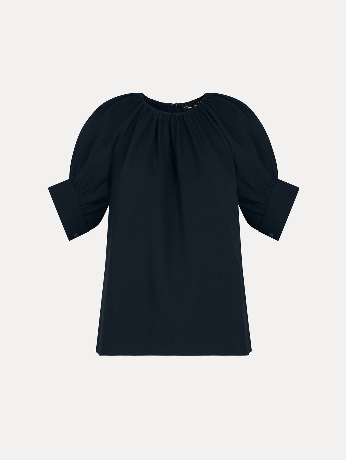 Oscar de la Renta Gathered Silk Georgette Blouse