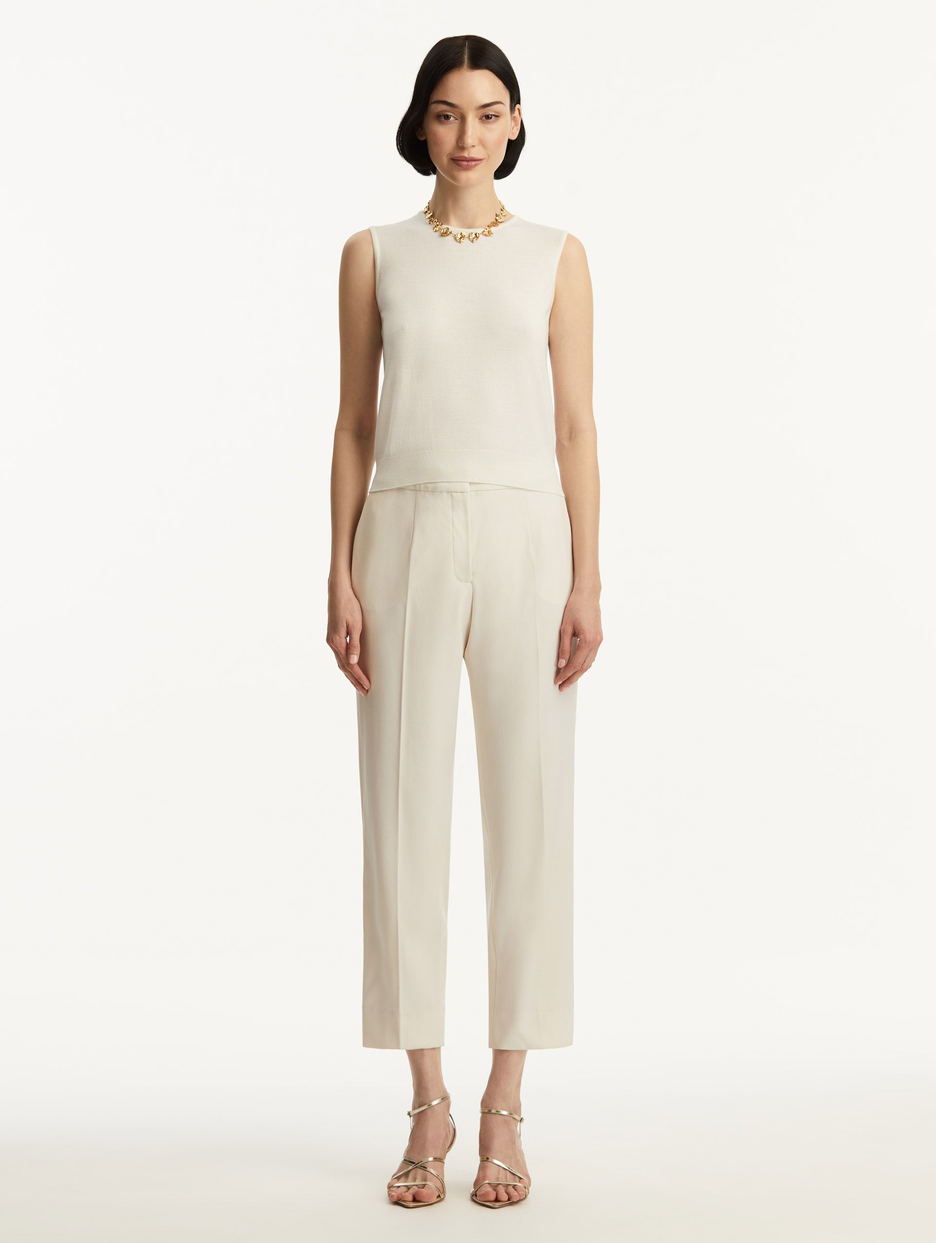 Oscar de la Renta Wool-Blend Tank