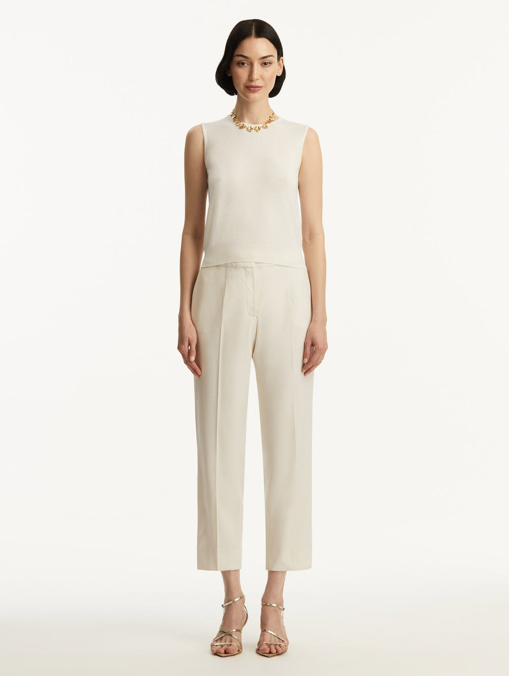 Oscar de la Renta Wool-Blend Tank