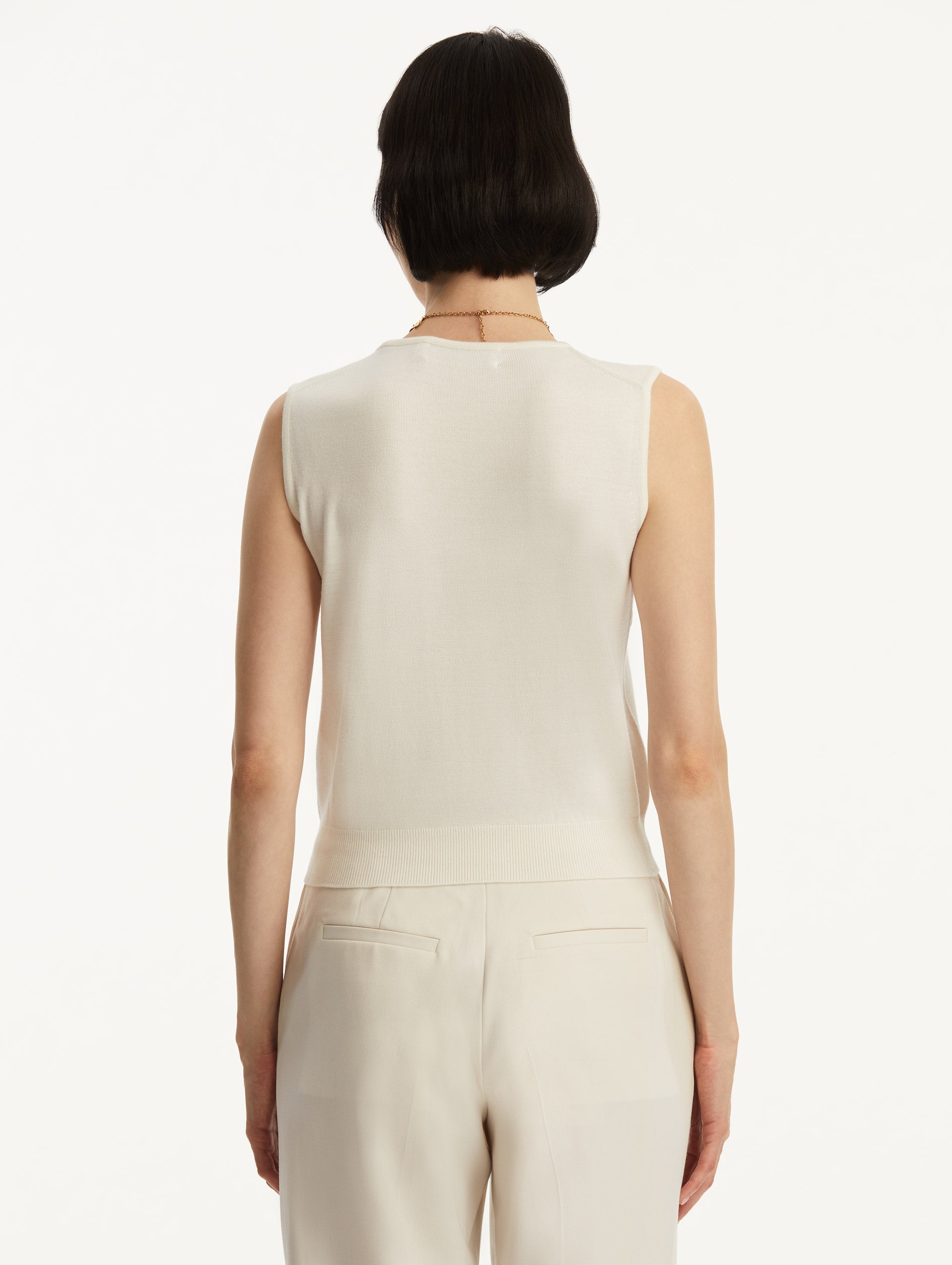 Oscar de la Renta Wool-Blend Tank
