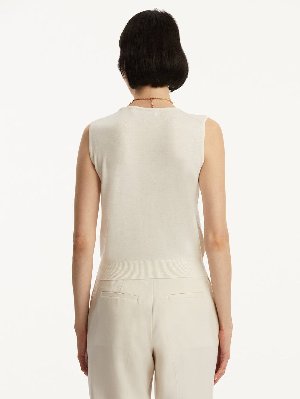 Oscar de la Renta Wool-Blend Tank