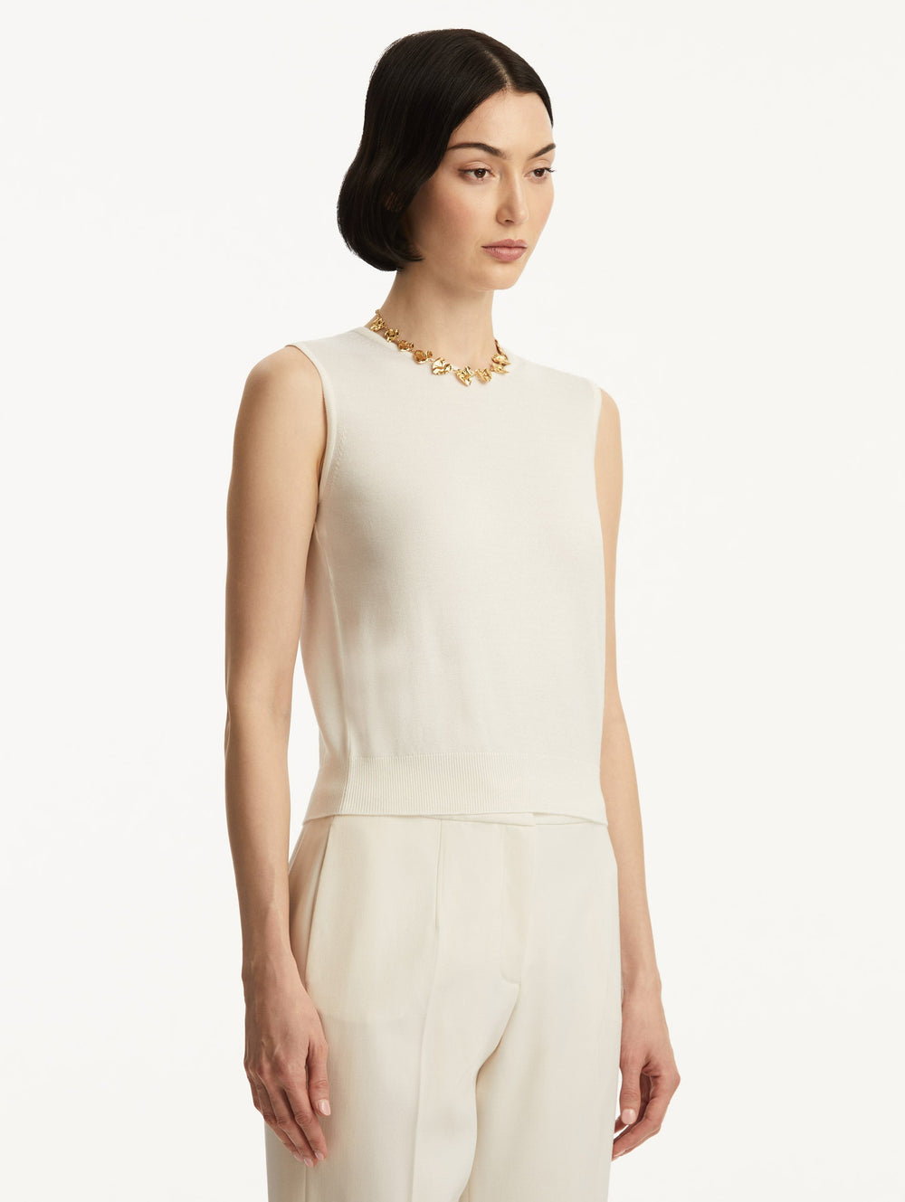 Oscar de la Renta Wool-Blend Tank