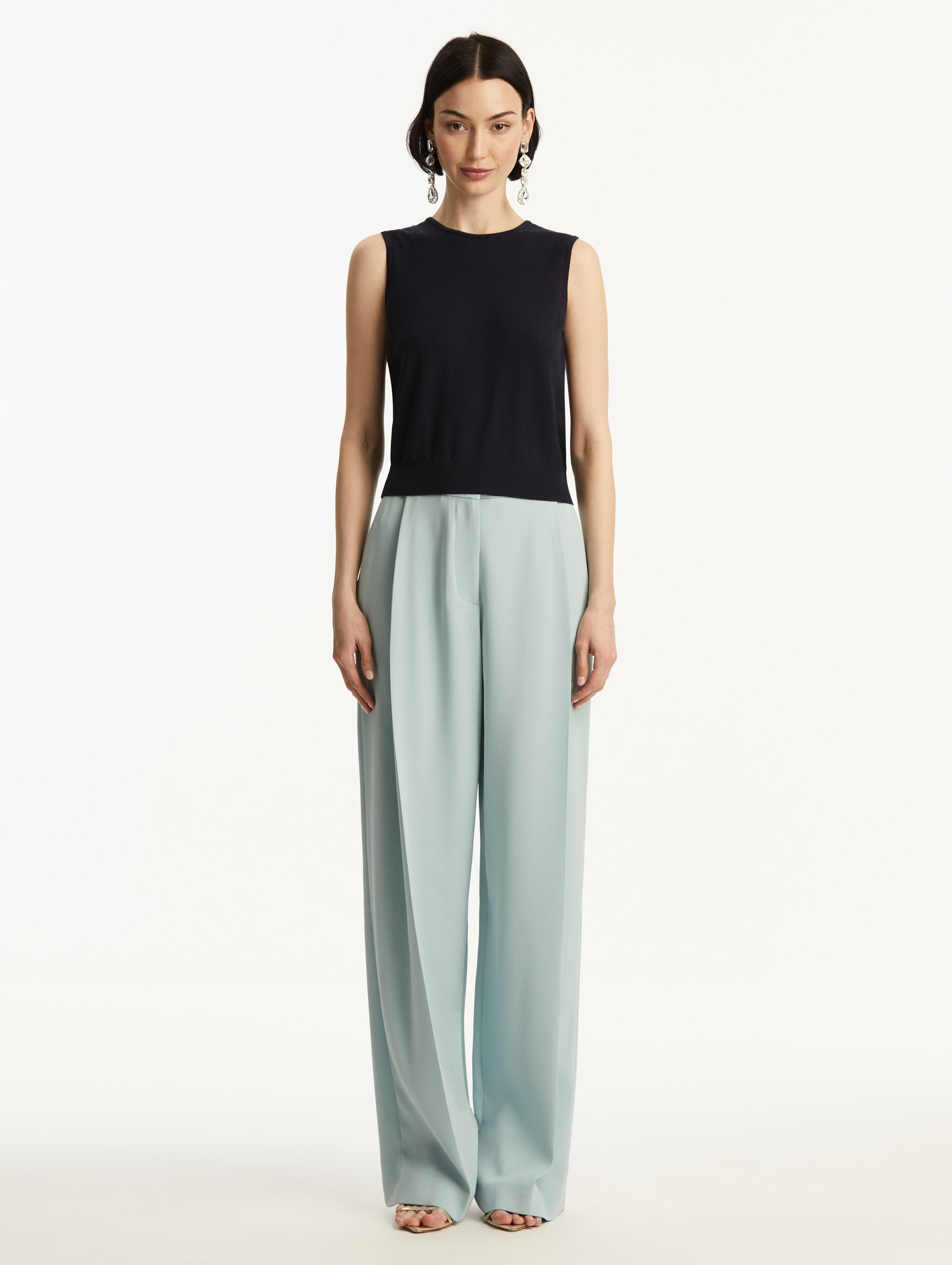 Oscar de la Renta Wool-Blend Tank