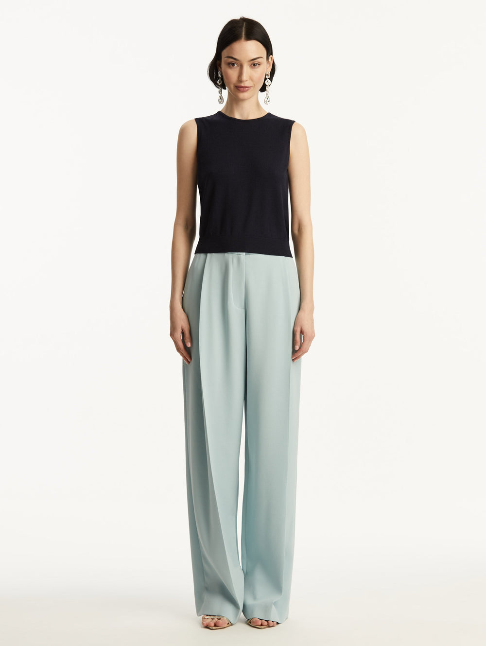 Oscar de la Renta Wool-Blend Tank