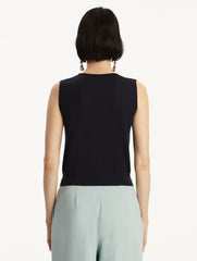 Oscar de la Renta Wool-Blend Tank