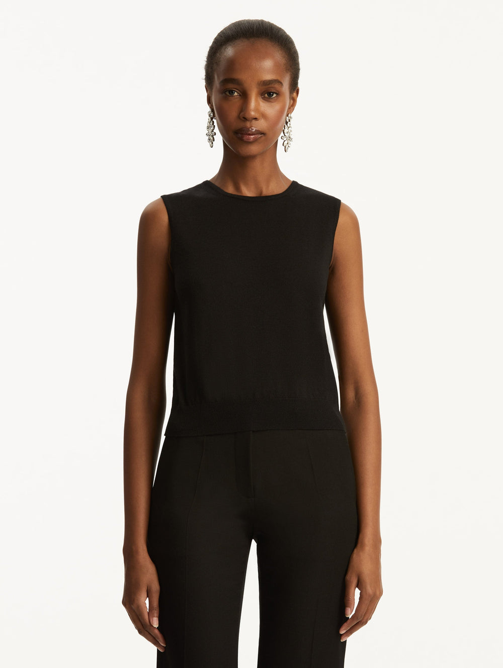 Oscar de la Renta Wool-Blend Tank