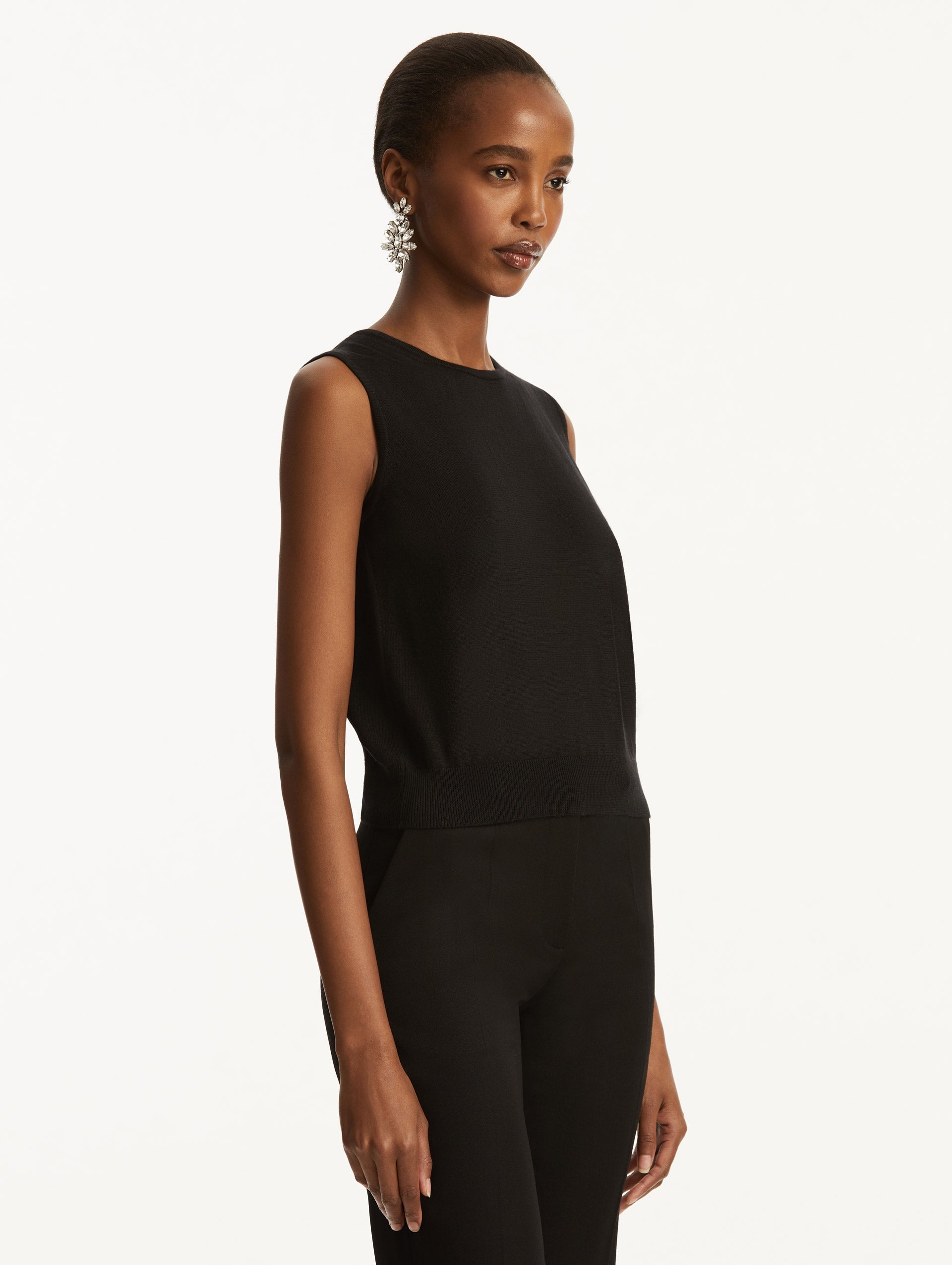 Oscar de la Renta Wool-Blend Tank