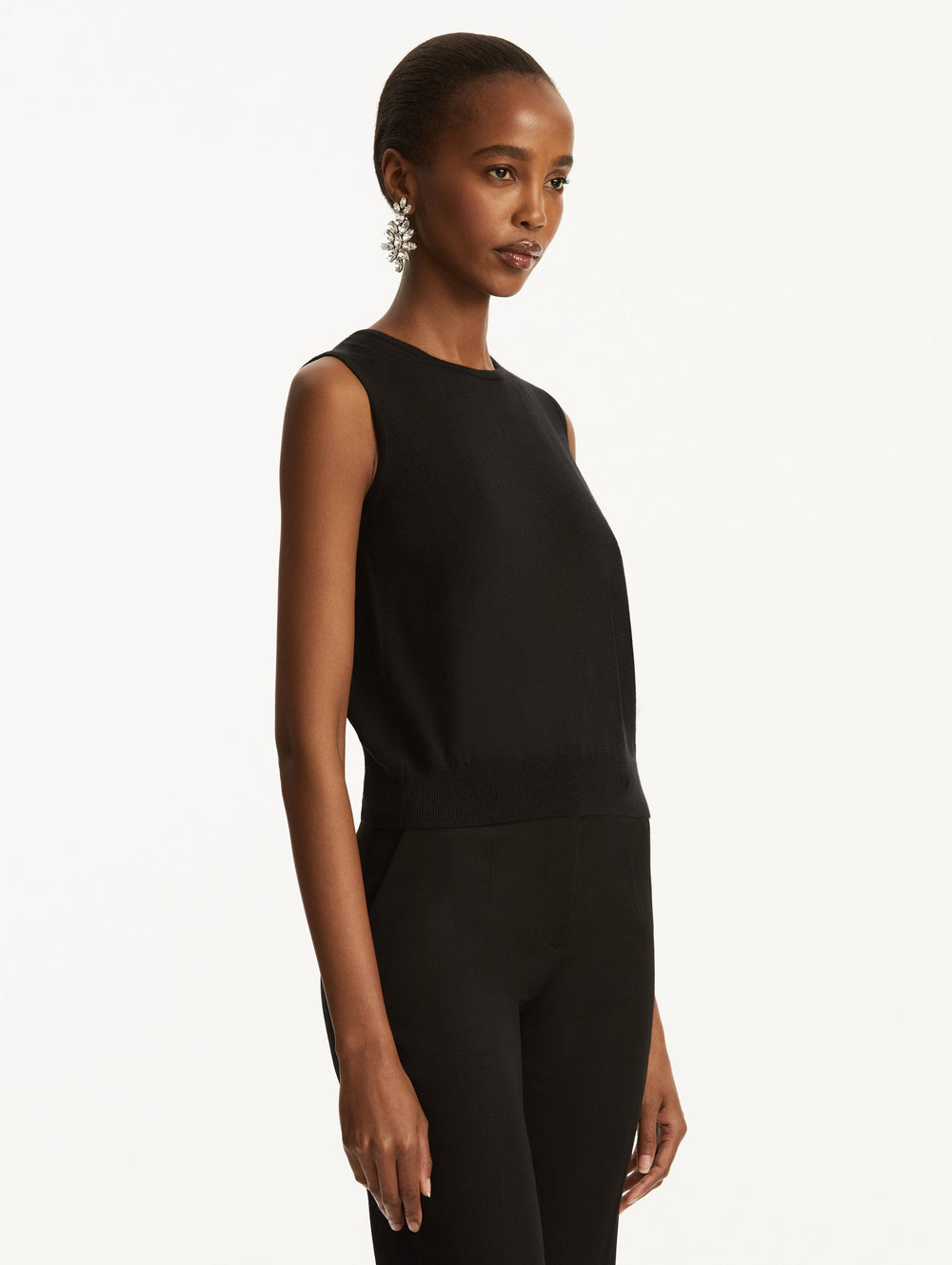 Oscar de la Renta Wool-Blend Tank
