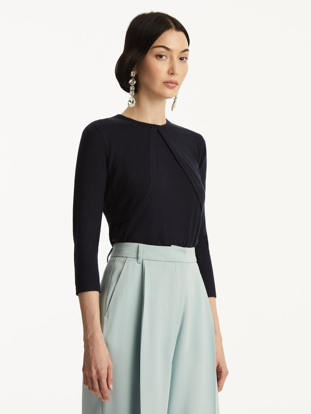 Oscar de la Renta Wool-Blend Bolero