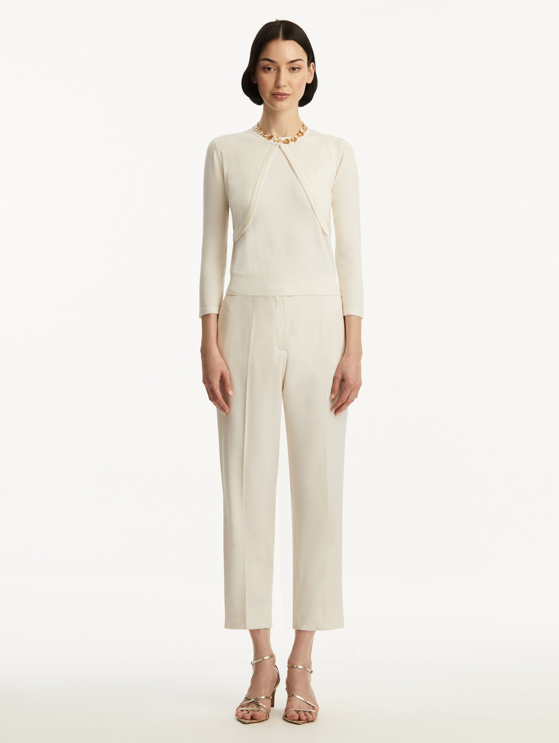 Oscar de la Renta Wool-Blend Bolero