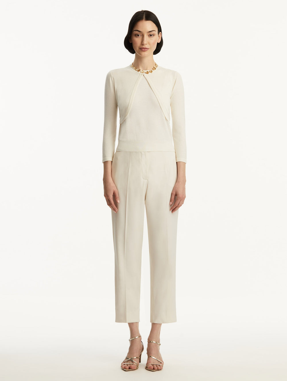 Oscar de la Renta Wool-Blend Bolero
