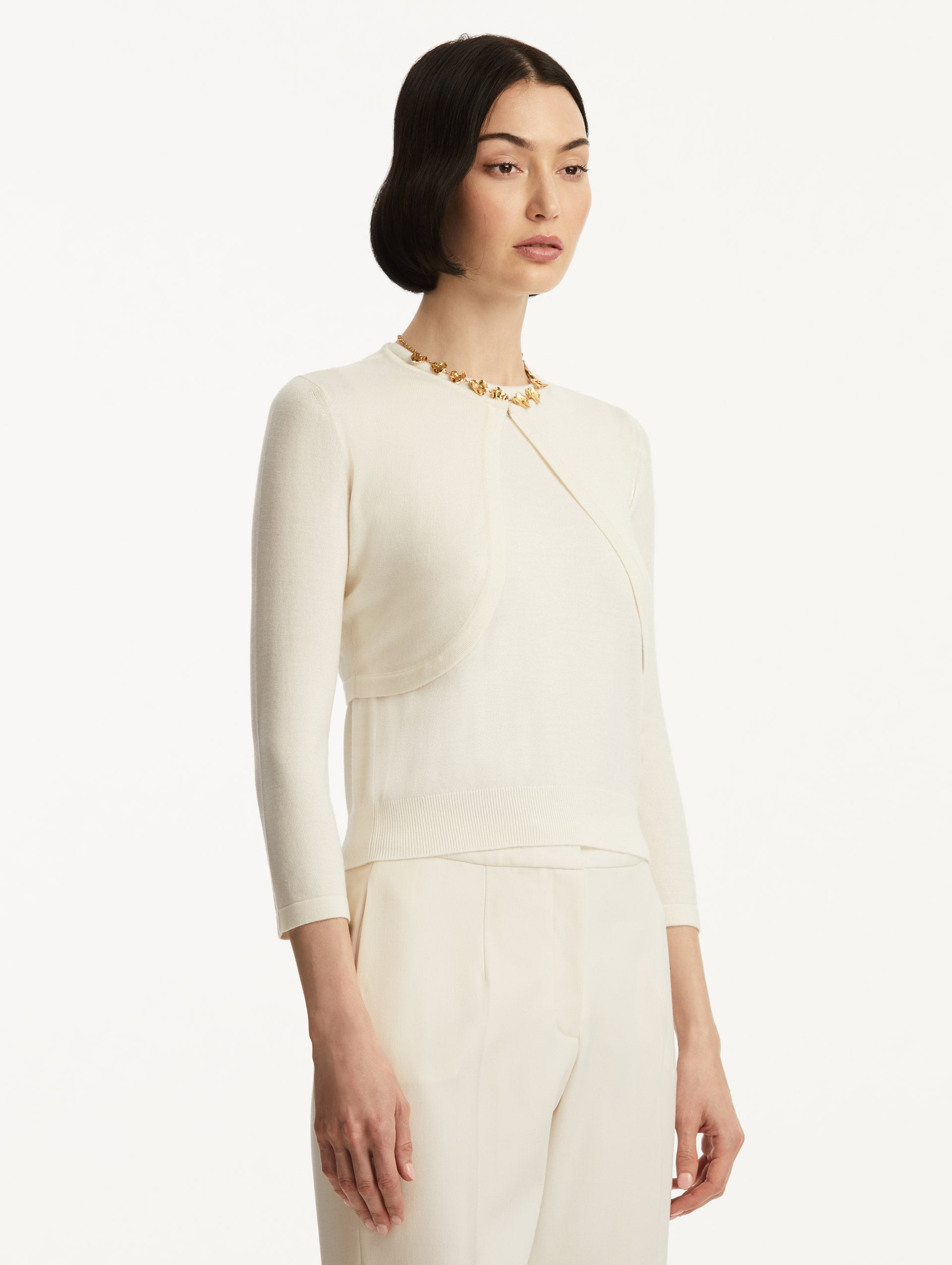 Oscar de la Renta Wool-Blend Bolero