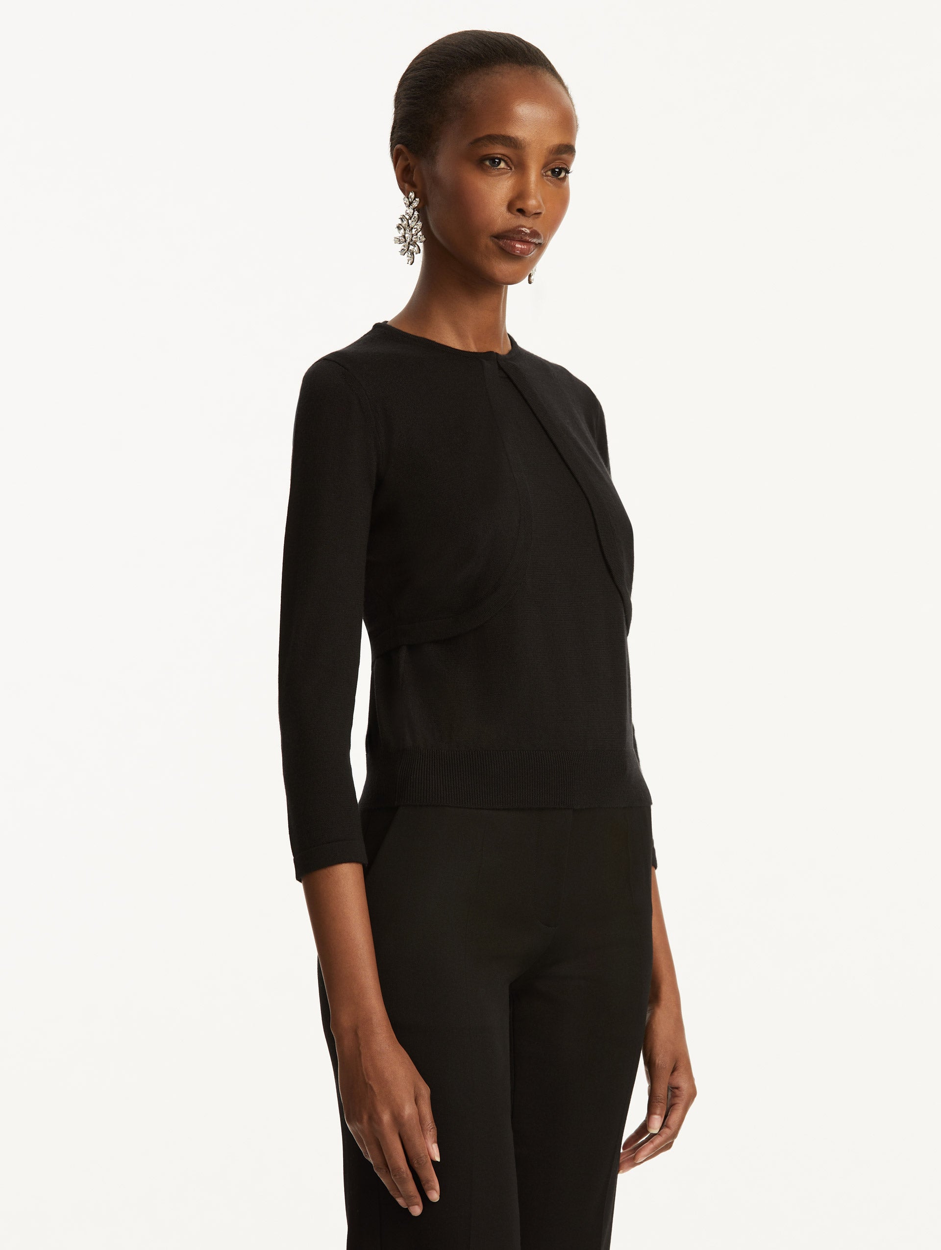 Oscar de la Renta Wool-Blend Bolero