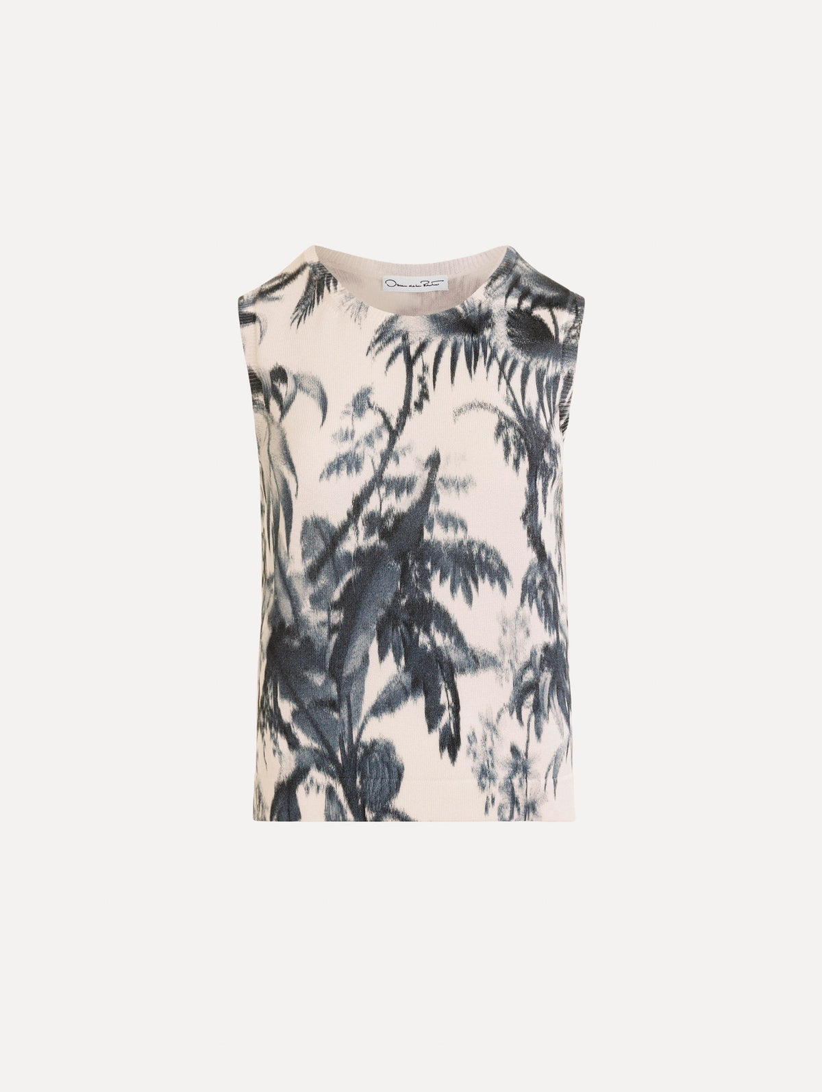 Oscar de la Renta Chiné Palm Leaves Tank