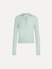 Oscar de la Renta Wool Polo Pullover