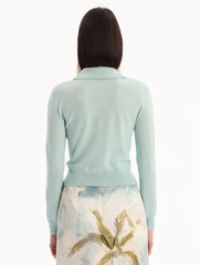 Oscar de la Renta Wool Polo Pullover
