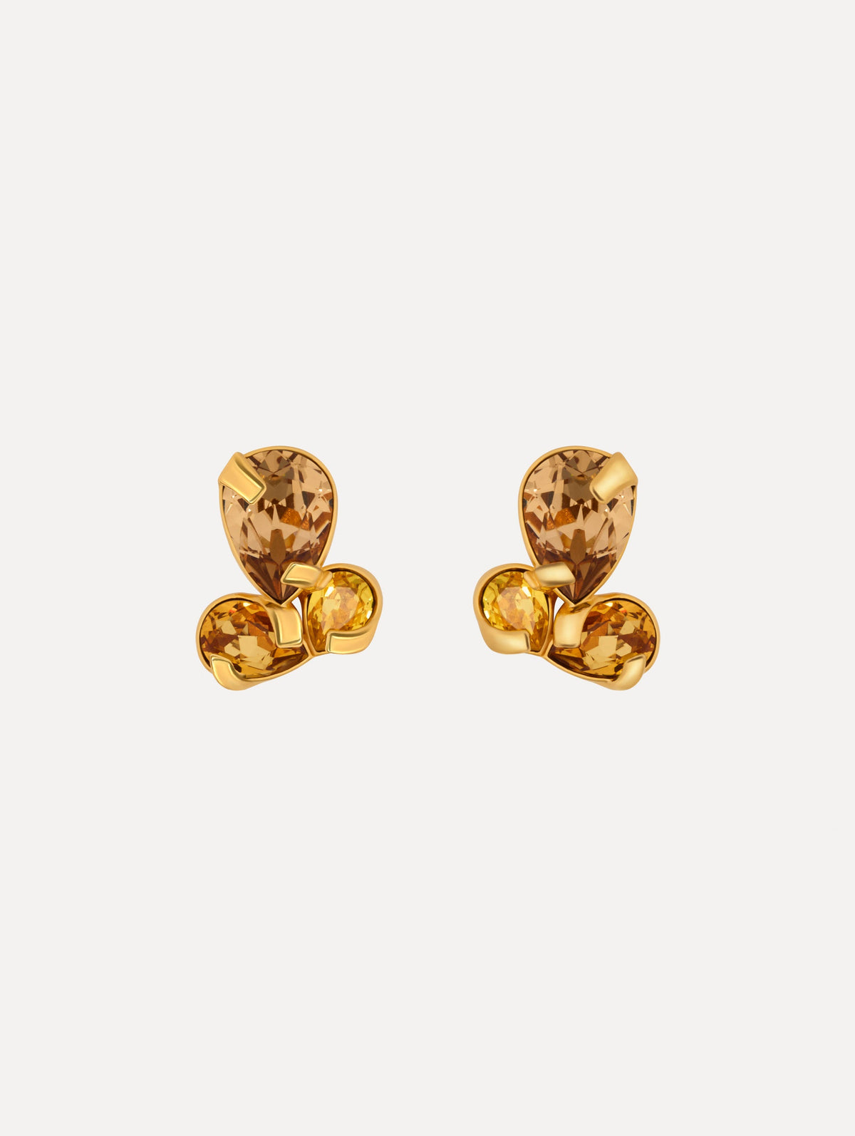 Oscar de la Renta Pear-Cut Cluster Earrings