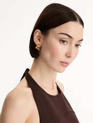 Oscar de la Renta Pear-Cut Cluster Earrings