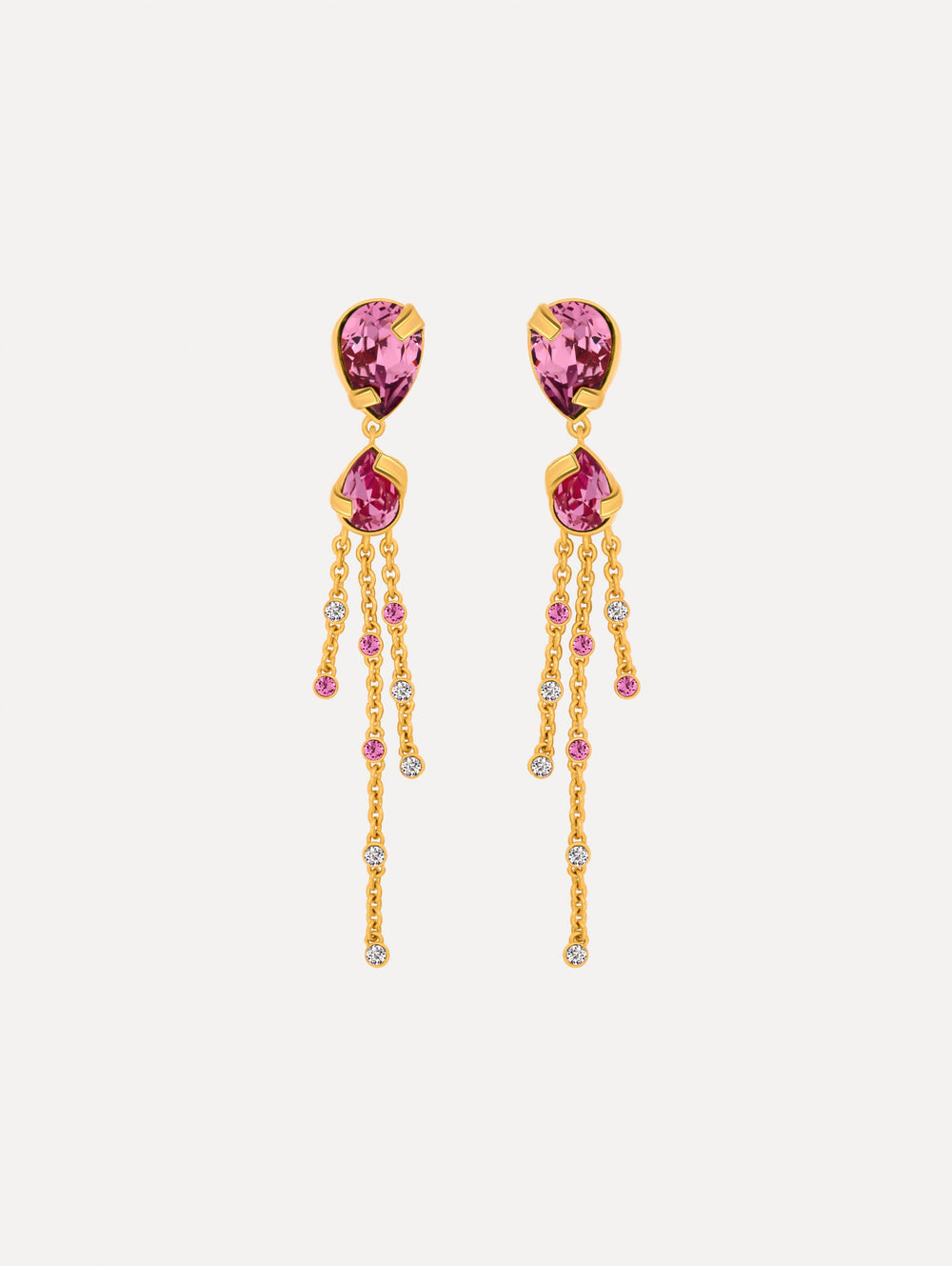 Oscar de la Renta Pear-Cut Chandelier Earrings