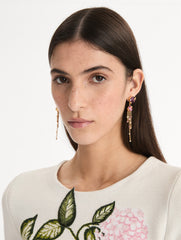 Oscar de la Renta Pear-Cut Chandelier Earrings