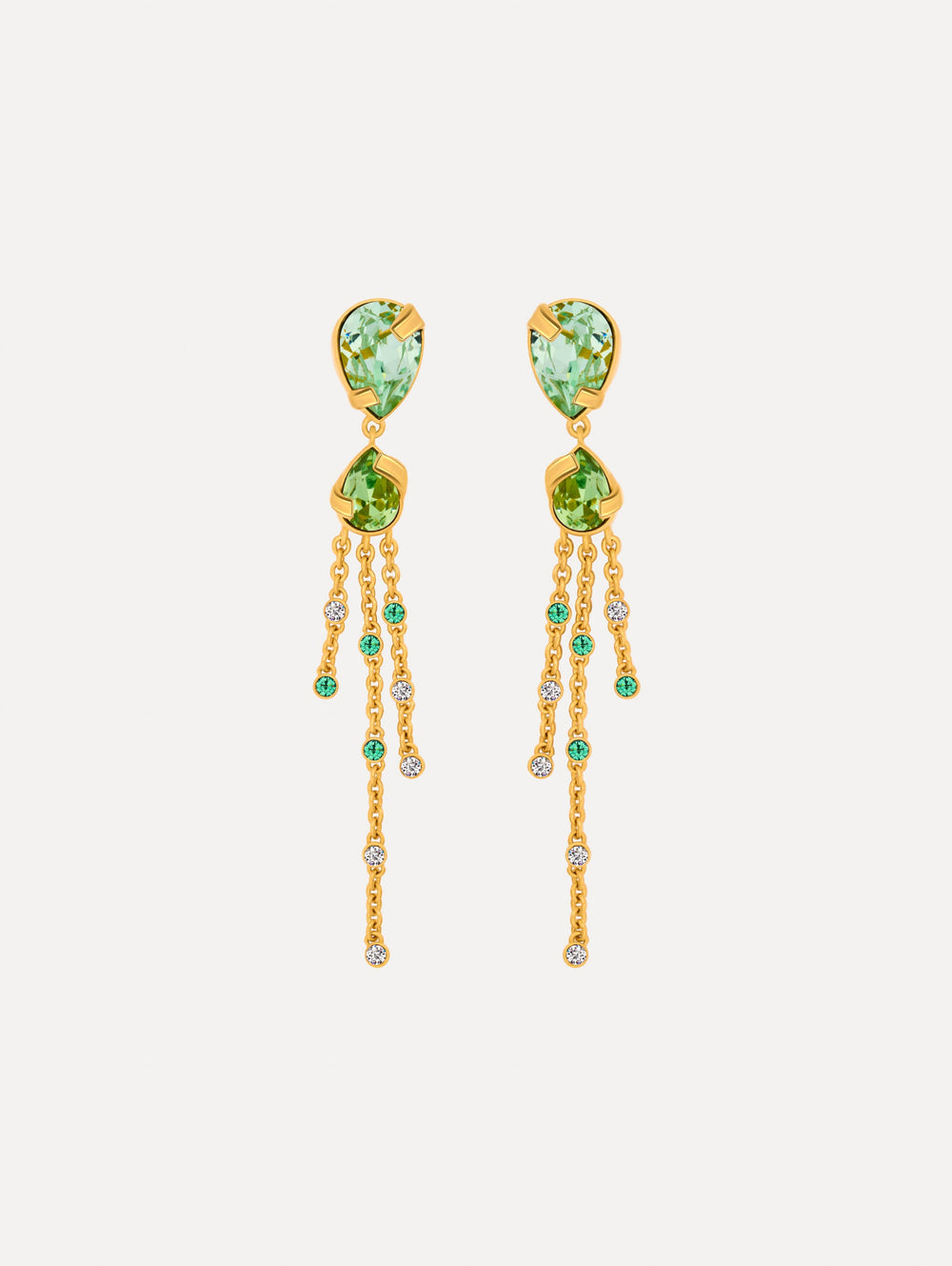 Oscar de la Renta Pear-Cut Chandelier Earrings