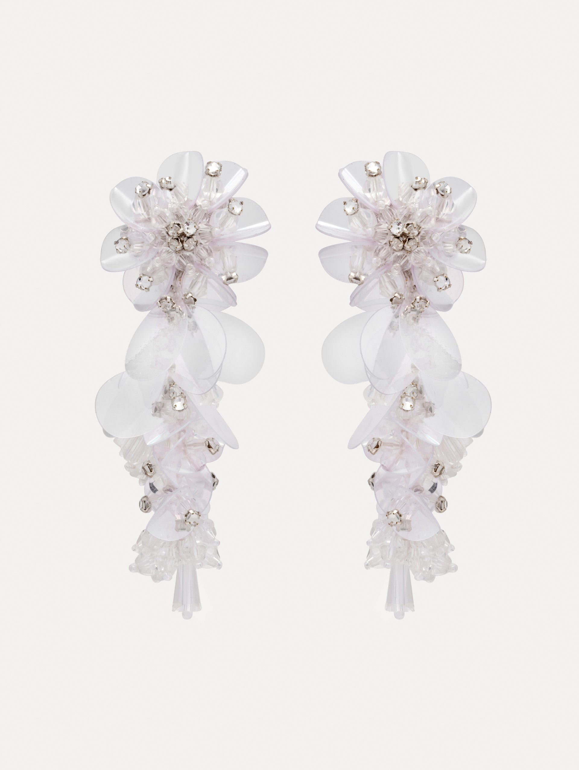 Oscar de la Renta Bouquet Drop Clip-On Earrings