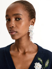 Oscar de la Renta Bouquet Drop Clip-On Earrings