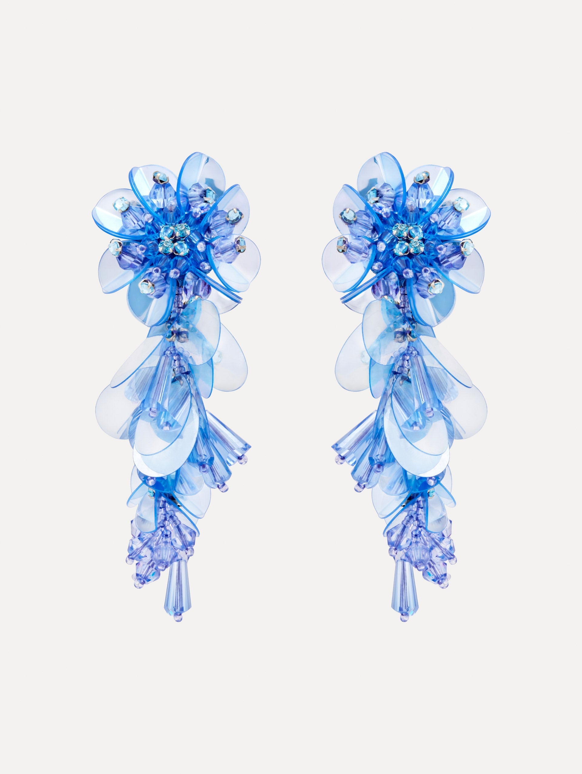 Oscar de la Renta Bouquet Drop Clip-On Earrings