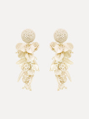 Oscar de la Renta Cascading Petal Drop Clip-On Earrings