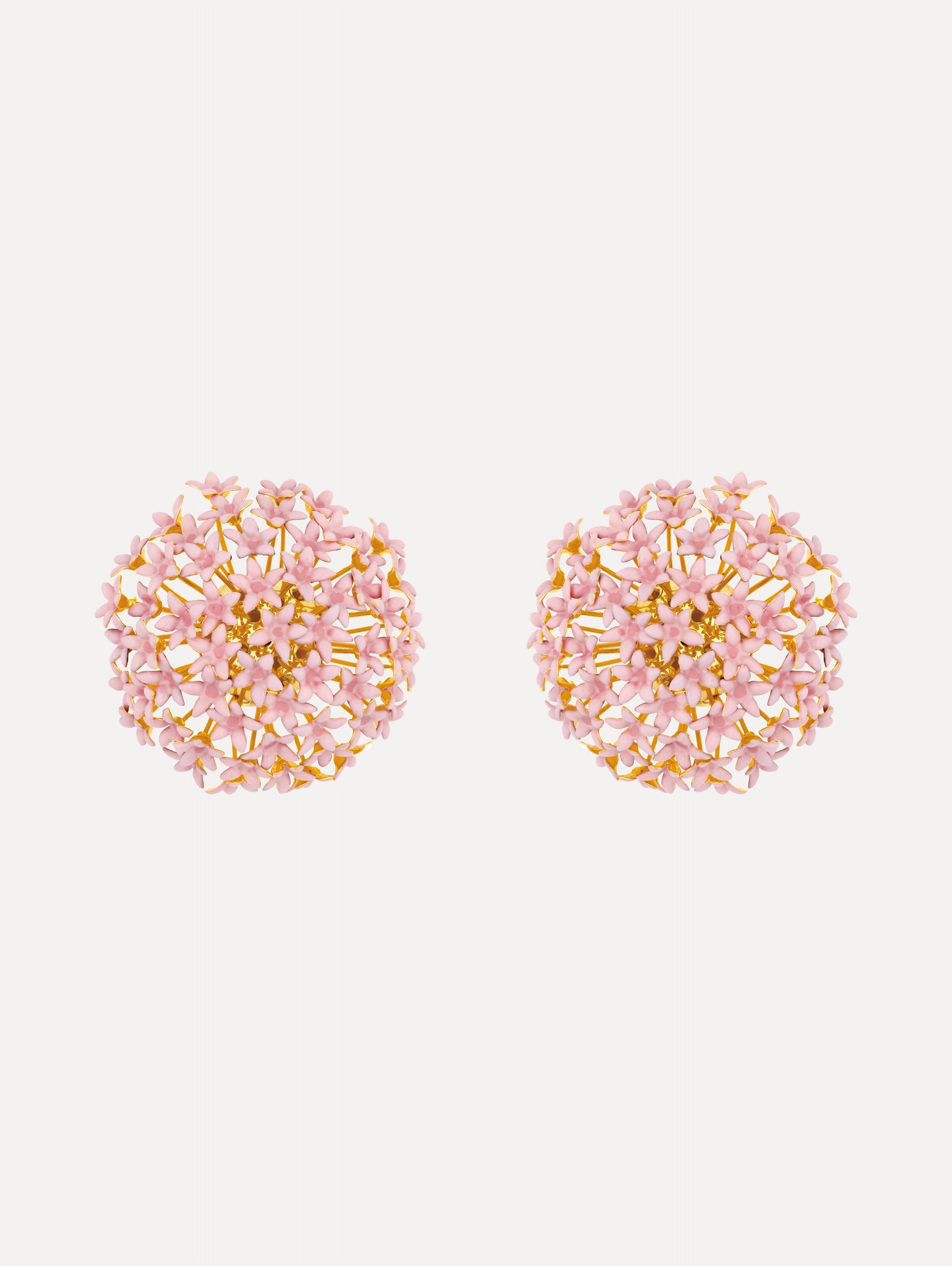 Oscar de la Renta Large Allium Pompom Clip-On Earrings