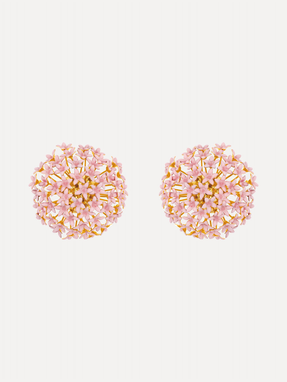 Oscar de la Renta Large Allium Pompom Clip-On Earrings