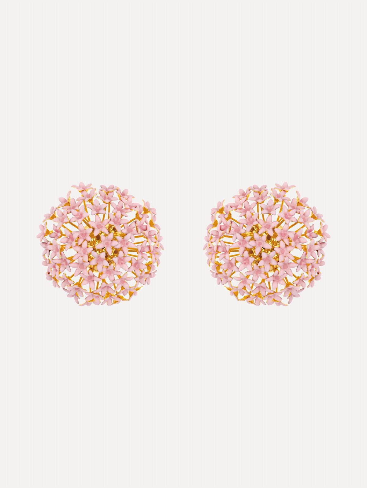 Oscar de la Renta Large Allium Pompom Clip-On Earrings