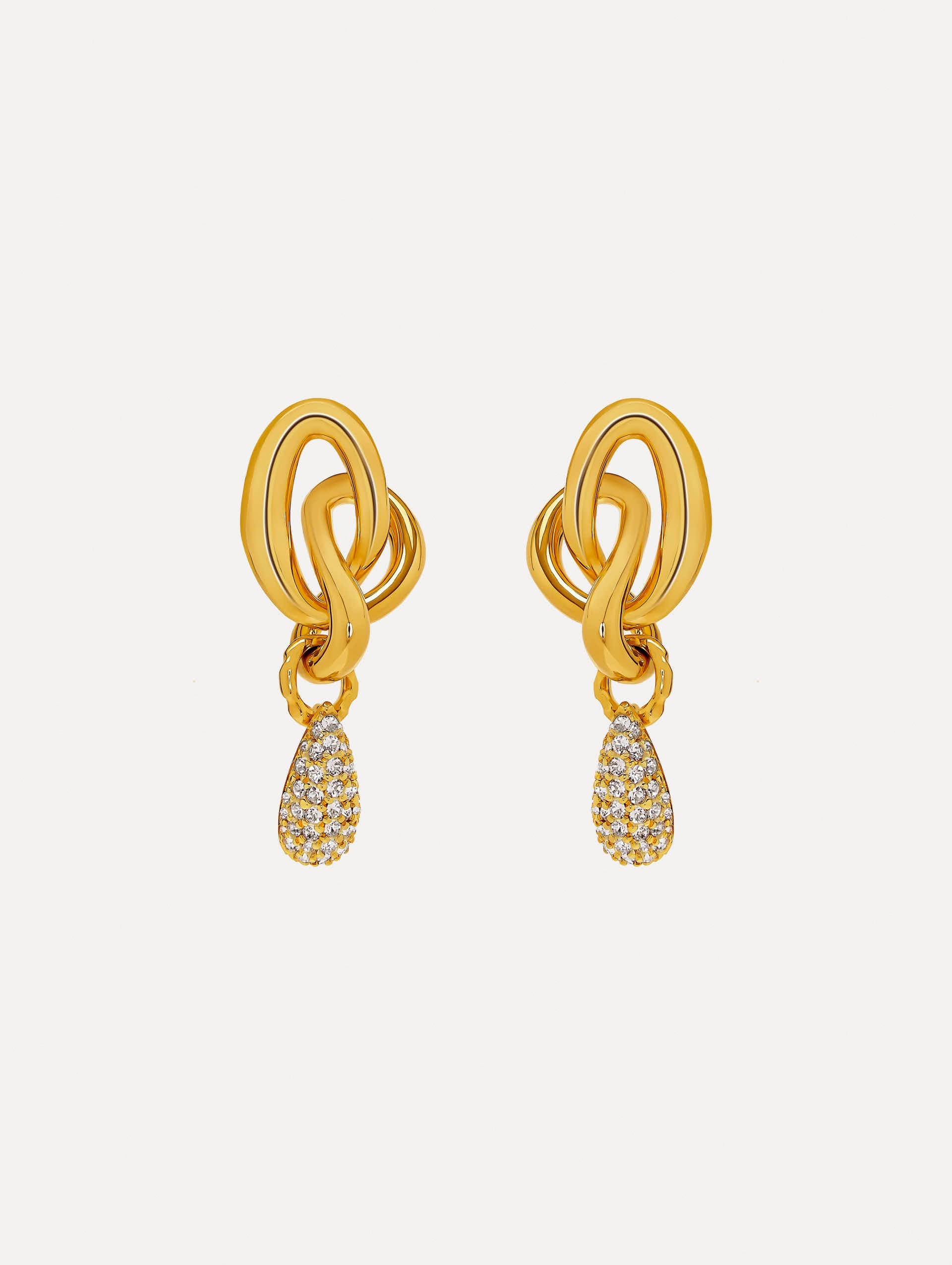 Oscar de la Renta Pavé O Knot Earrings