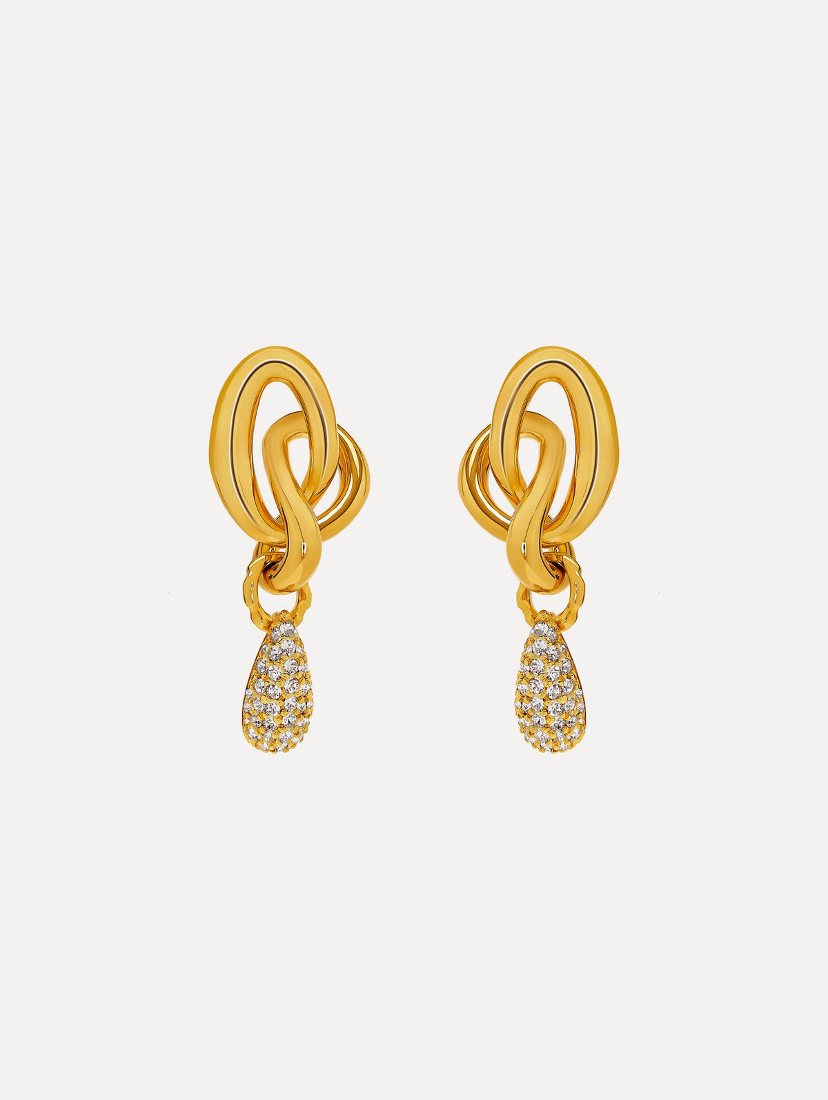 Oscar de la Renta Pavé O Knot Earrings