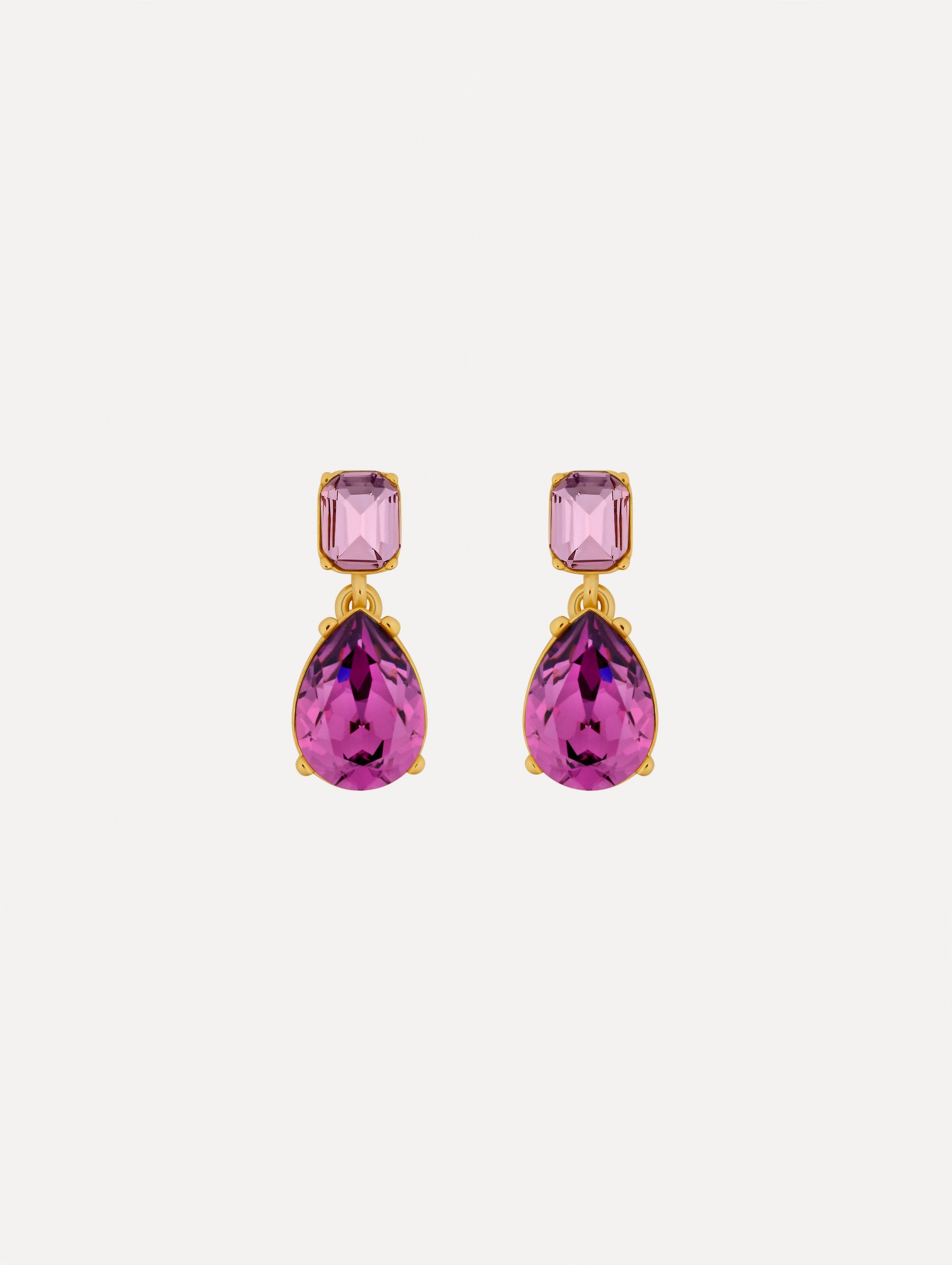 Oscar de la Renta Crystal Drop Earrings