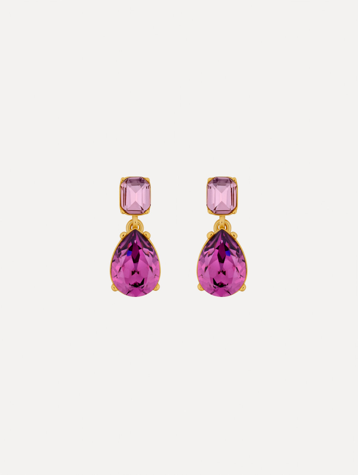 Oscar de la Renta Crystal Drop Earrings