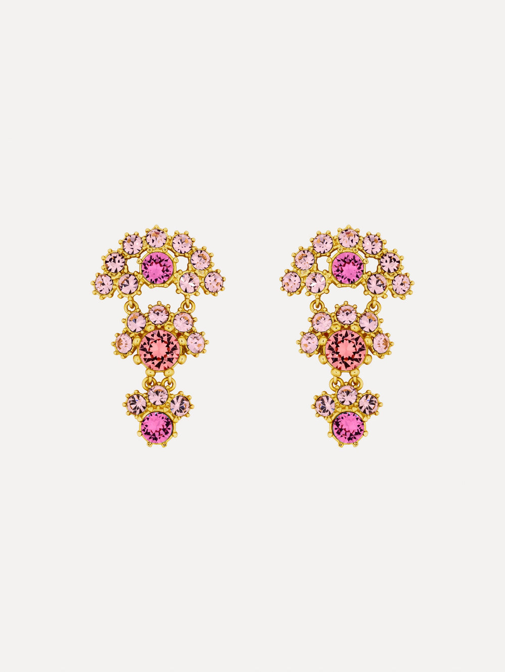 Oscar de la Renta Faceted Crystal Arch Drop Earrings