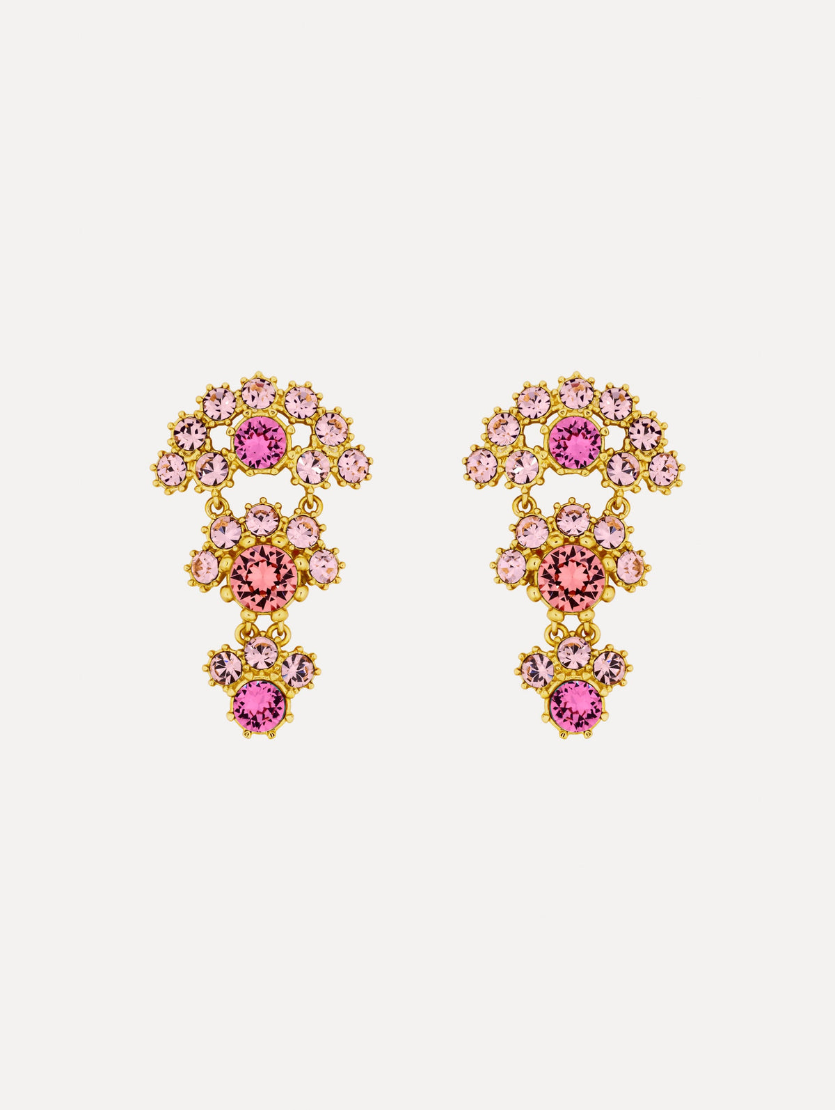 Oscar de la Renta Faceted Crystal Arch Drop Earrings