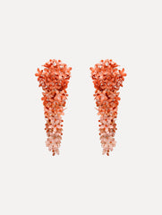 Oscar de la Renta Cascading Flower Clip-On Earrings