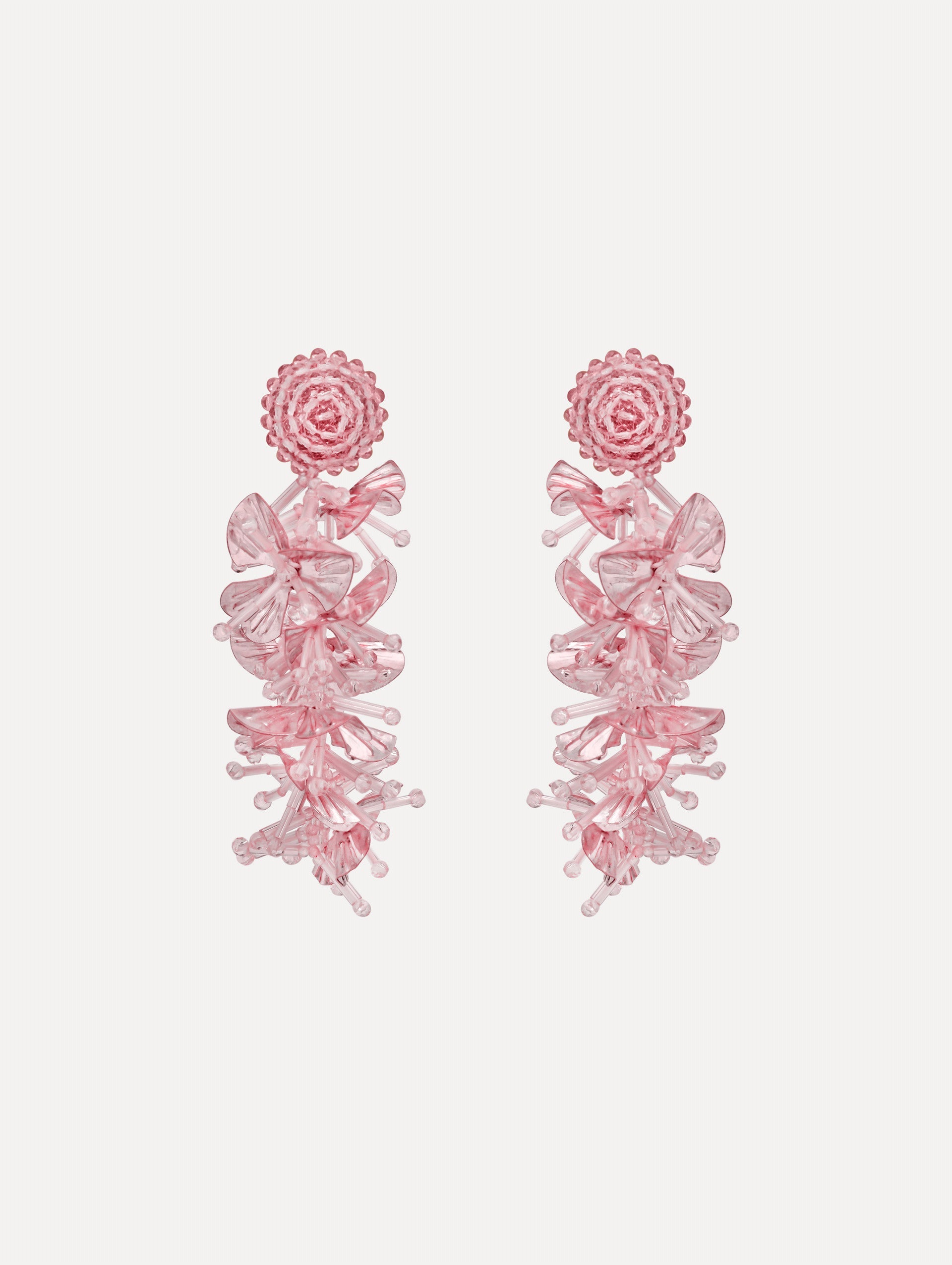 Oscar de la Renta Sequin Tassel Clip-On Earrings