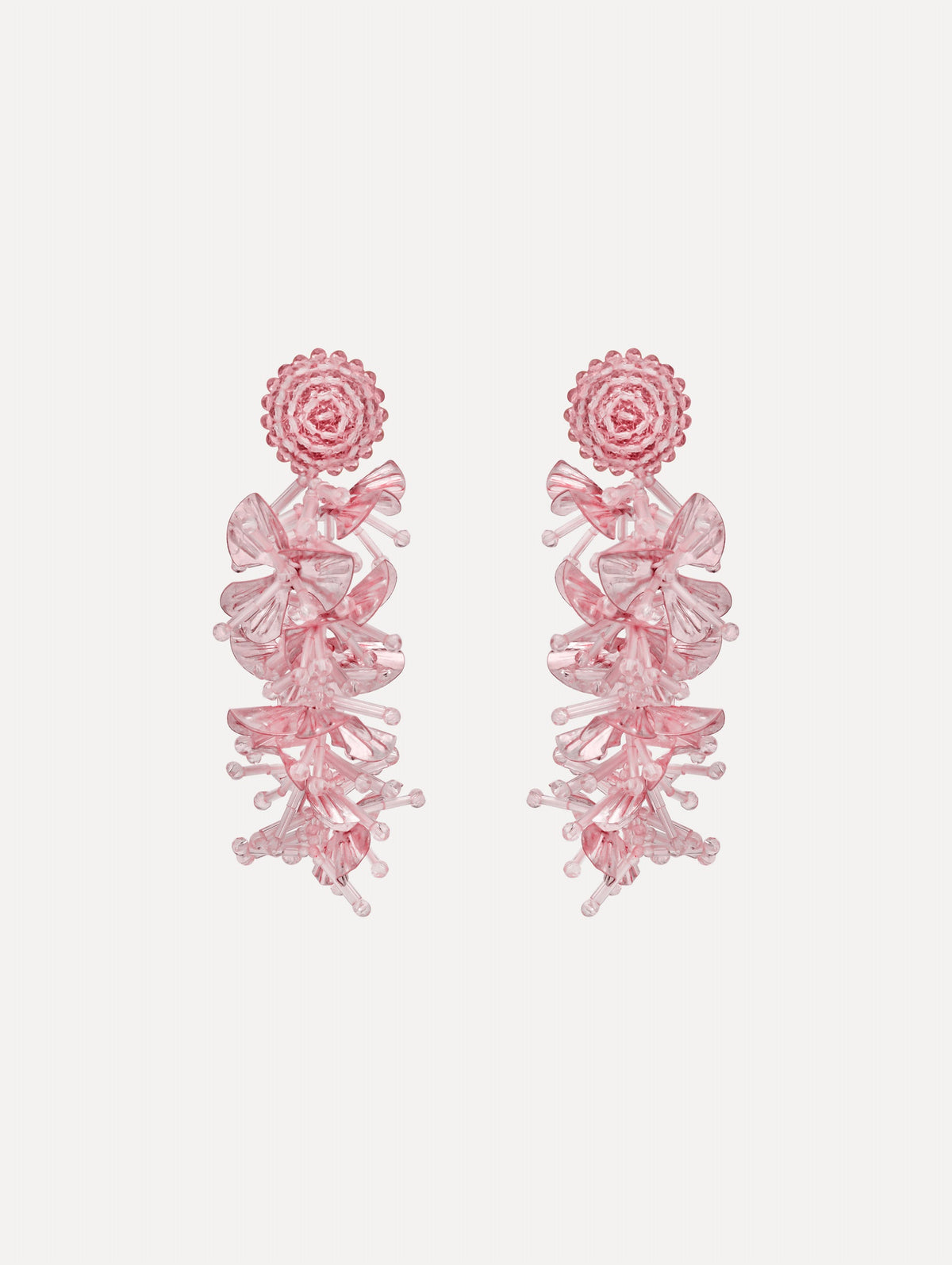 Oscar de la Renta Sequin Tassel Clip-On Earrings