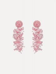 Oscar de la Renta Sequin Tassel Clip-On Earrings