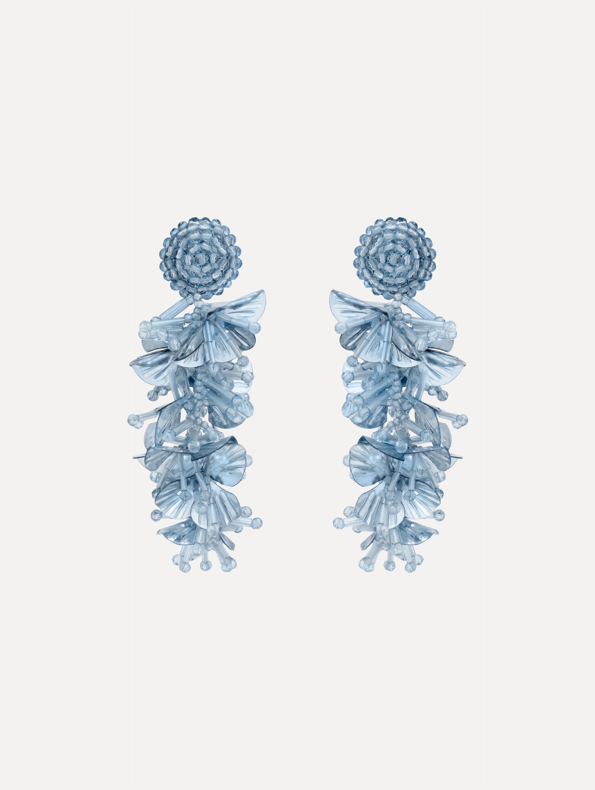 Oscar de la Renta Sequin Tassel Clip-On Earrings