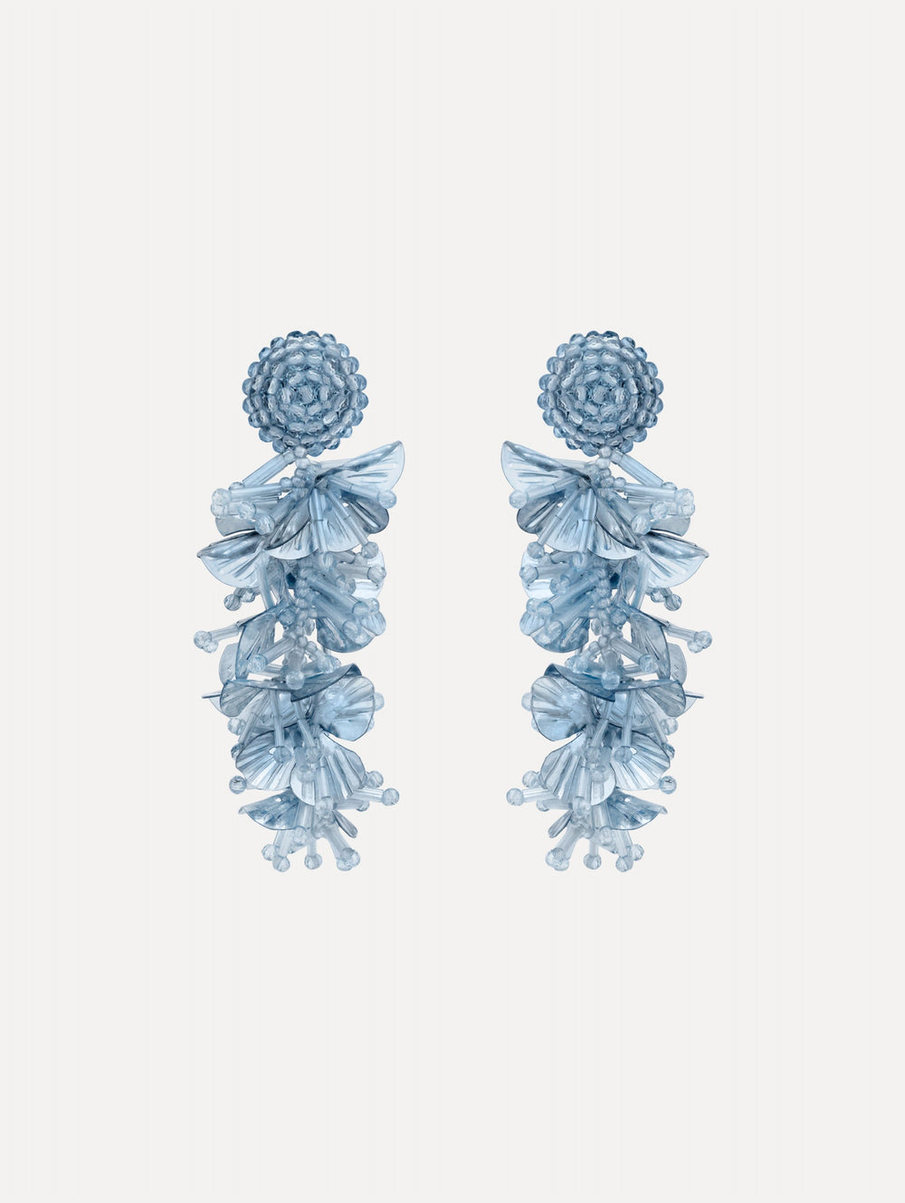 Oscar de la Renta Sequin Tassel Clip-On Earrings