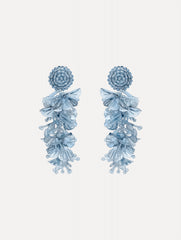 Oscar de la Renta Sequin Tassel Clip-On Earrings