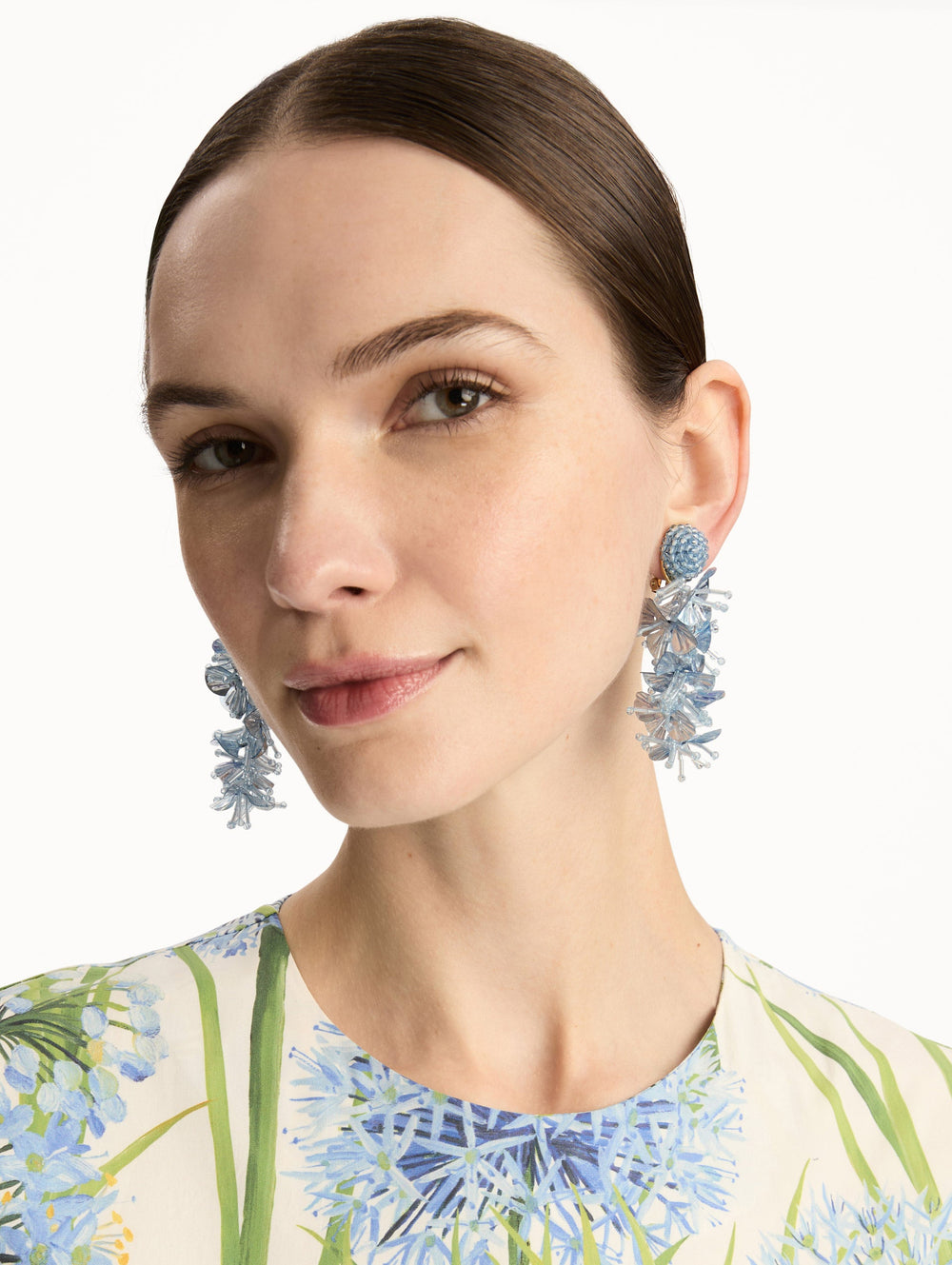 Oscar de la Renta Sequin Tassel Clip-On Earrings