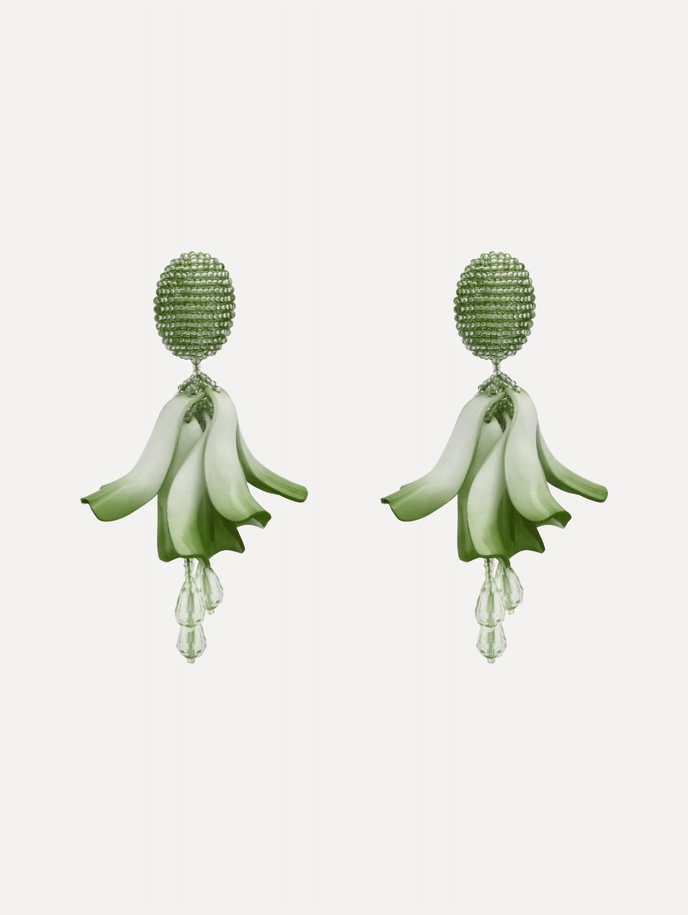 Oscar de la Renta Impatiens Clip-On Earrings