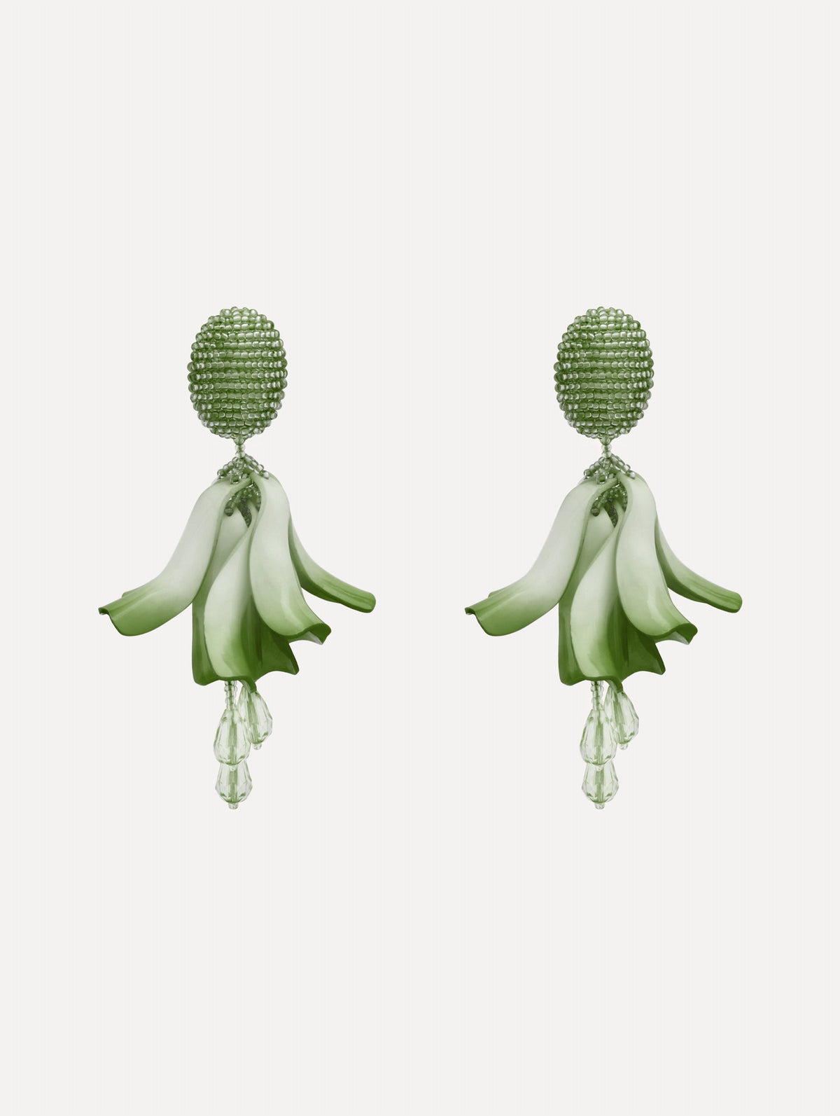 Oscar de la Renta Impatiens Clip-On Earrings