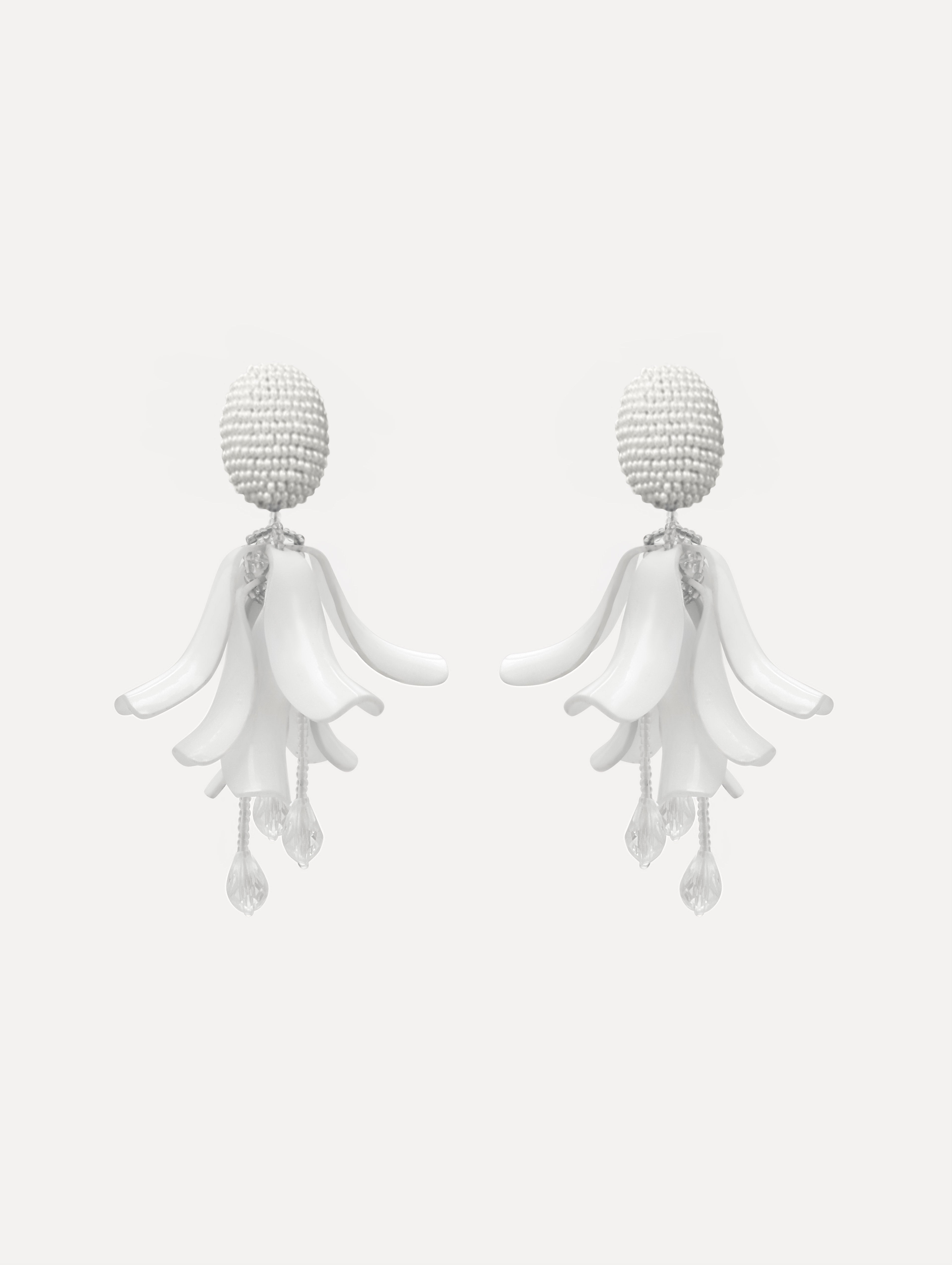 Oscar de la Renta Impatiens Clip-On Earrings