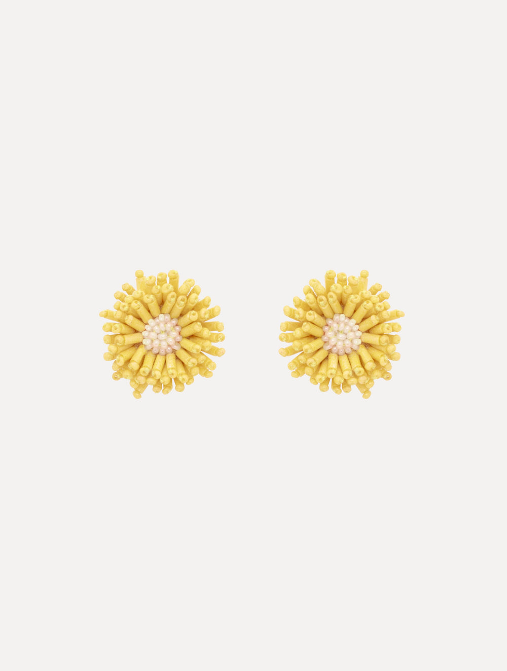 Oscar de la Renta Pompom Flower Earrings